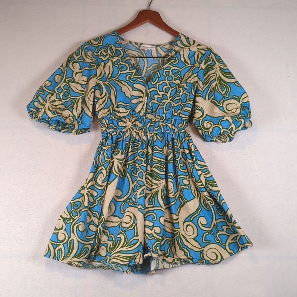 Sincerely Jules Blue and Green Mini Dress